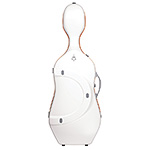 Bam Graffiti Hightech Slim Cello Case, White Exterior with Orange Seal