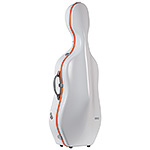 Bam France Ice Supreme Hightech Polycarbonate Cello Case, White with Orange Seal