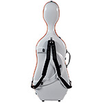 Bam France Ice Supreme Hightech Polycarbonate Cello Case, White with Orange Seal