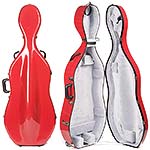 Bobelock 2000W Red Fiberglass 4/4 Cello Case