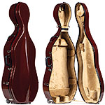 Bobelock 2000W Burgundy Fiberglass 4/4 Cello Case