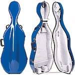 Bobelock 2000W Blue Fiberglass 3/4 Cello Case