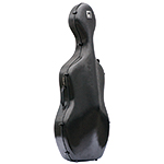 Carlisle Prestige 4/4 Cello Case, Brushed Black with Black interior