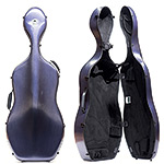 Carlisle Prestige 4/4 Cello Case, Brushed Blue with Black Interior