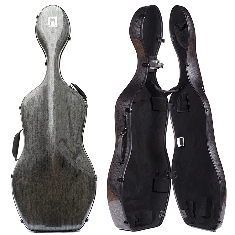 Carlisle Prestige 4/4 Cello Case, Silver Rain with Black interior