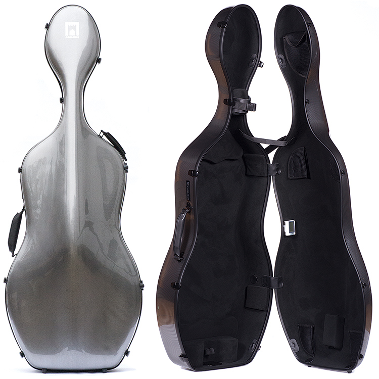 Carlisle Prestige 4/4 Cello Case, Woven Silver with Black interior