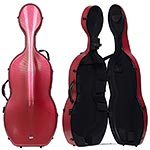 Gewa Pure 4.6 Polycarbonate 4/4 Cello case, Red