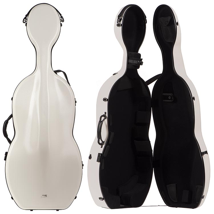 Gewa Pure 4.8 Polycarbonate 4/4 Cello case with wheels, White