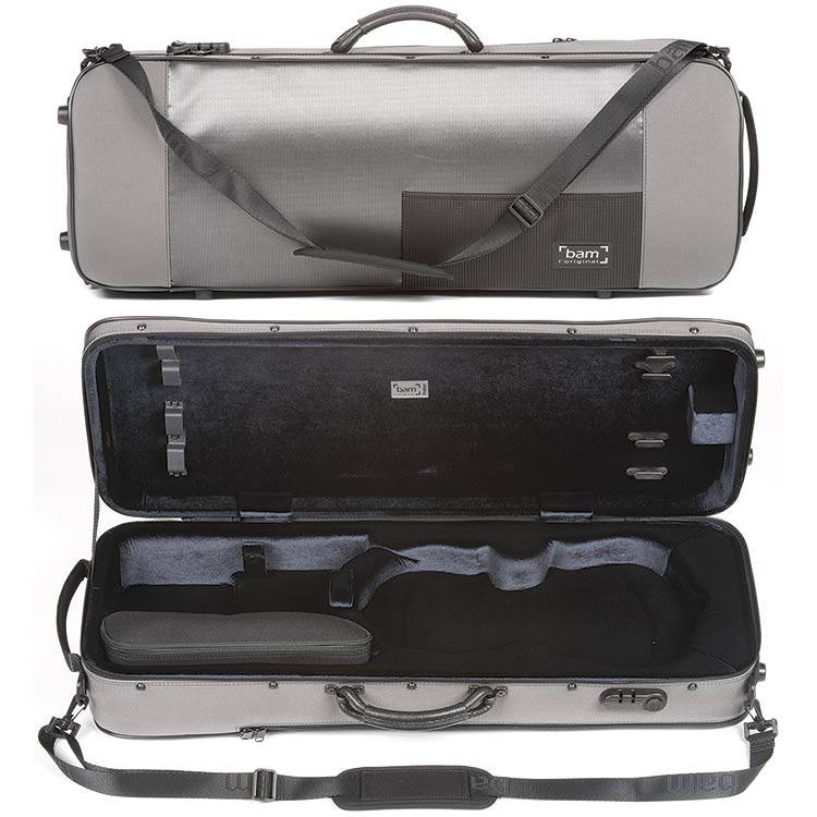 Bam Stylus 5141SG Oblong 16 3/8" Grey Viola Case