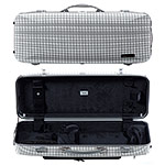 Bam Cabourg Hightech Oblong Viola Case, Silver Exterior with Grey Seal