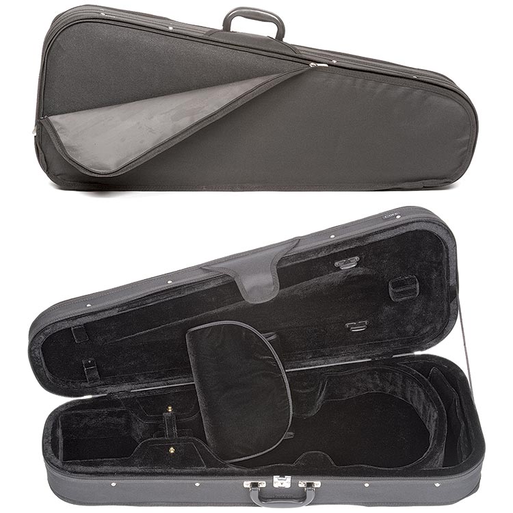 Core 16"-16 1/2" Dart-Shaped Viola Case, susp,  (black/black)