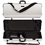 Galaxy Zenith 400SL Oblong Adjustable White Viola Case with Gray Interior