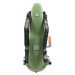 Bam Graffiti Hightech Contoured Violin Case, Green Exterior with Orange Seal