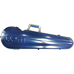Bam Graffiti Hightech Contoured Violin Case, Navy Blue Exterior with Red Seal
