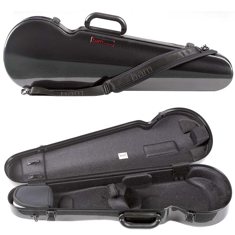 Bam Hightech Contoured 2002XLC Black Carbon 4/4 Violin Case