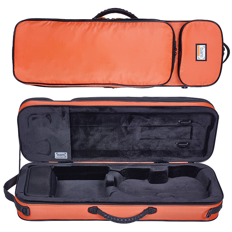 Bam Youngster 3/4-1/2 Oblong Violin Case, Orange/Black