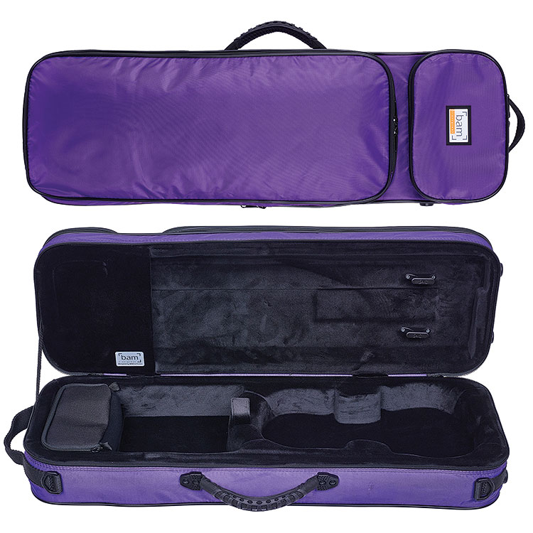 Bam Youngster 3/4-1/2 Oblong Violin Case, Violet/Black