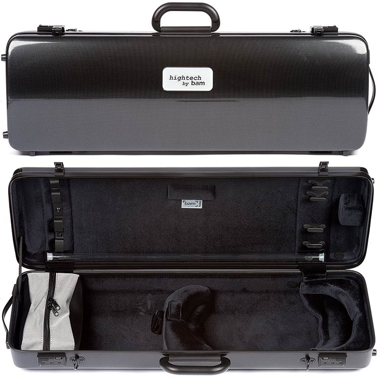 Bam Hightech Oblong 4/4 Violin case without Pocket 2001XLC Black Carbon