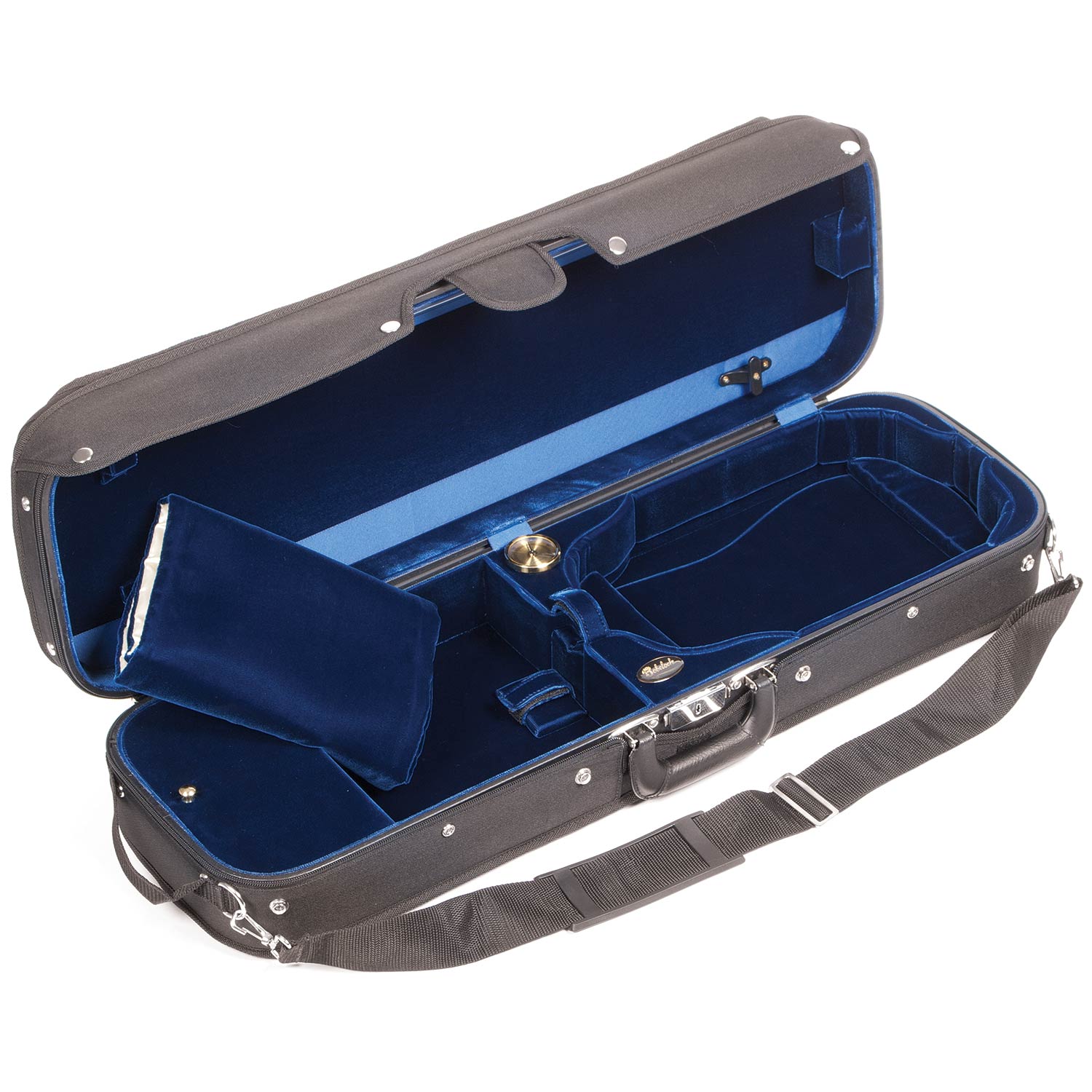 Bobelock 1002 Suspended Oblong 4/4 Violin Case with Blue Velvet