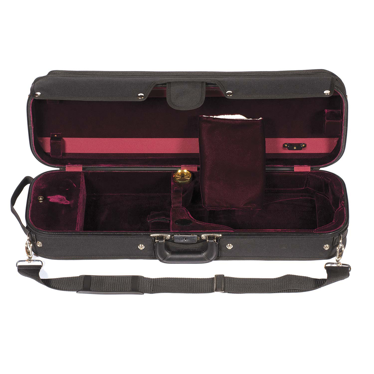 Bobelock 1002 Suspended Oblong 3/4 Violin Case with Wine Velvet Interior Carriage House Violins