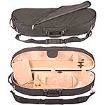 Bobelock 1047 Half Moon 3/4 Violin Case with Tan Velour Interior