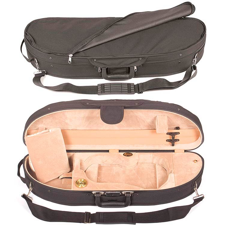 Bobelock 1047 Half Moon 1/2 Violin Case with Tan Velour Interior