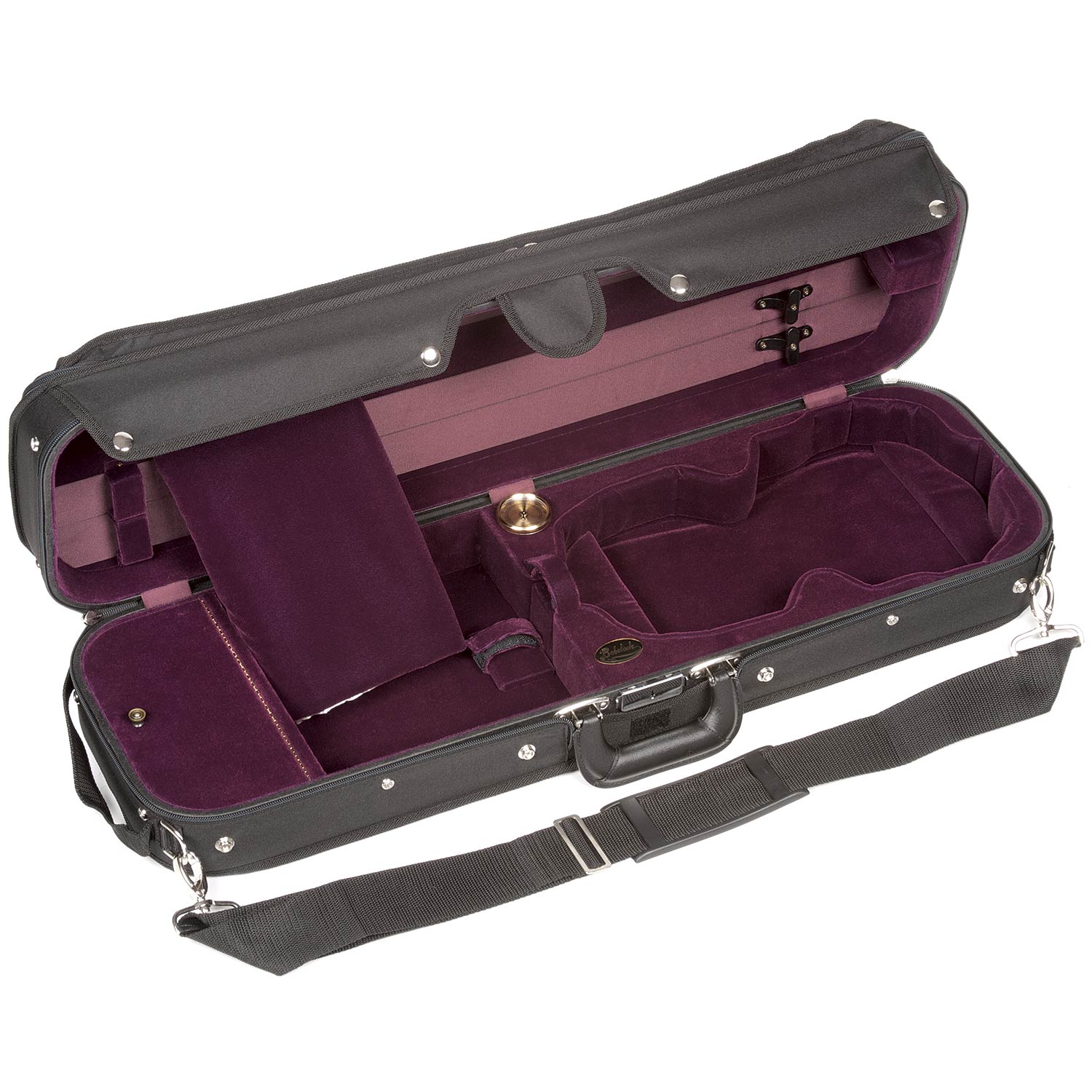 Bobelock 6002 Hill Style Lite 4/4 Violin Case with Wine Velvet Interior Carriage House Violins