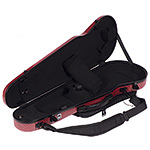 Carlisle Prestige 5251V Shaped 4/4 Violin Case, Red Carbon