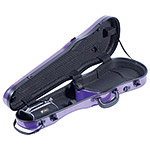 Galaxy Supernova Shaped 4/4 Violin Case, Purple with Black Trim