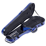 Galaxy Supernova Shaped 4/4 Violin Case, Blue with Black Trim