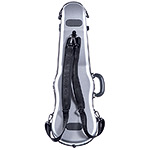 Galaxy Supernova Shaped 4/4 Violin Case, Silver with Black Trim