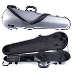 Galaxy Supernova Shaped 4/4 Violin Case, Silver with Black Trim