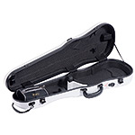 Galaxy Supernova Shaped 4/4 Violin Case, White with Black Trim