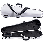 Galaxy Supernova Shaped 4/4 Violin Case, White with Black Trim
