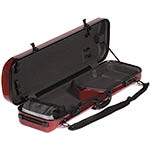 Galaxy Zenith 500SL Oblong Violin Case, Red/Gray