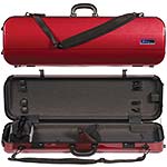 Galaxy Zenith 500SL Oblong Violin Case, Red/Gray