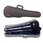 Gewa Maestro Violin Case, Shaped, Black/Blue