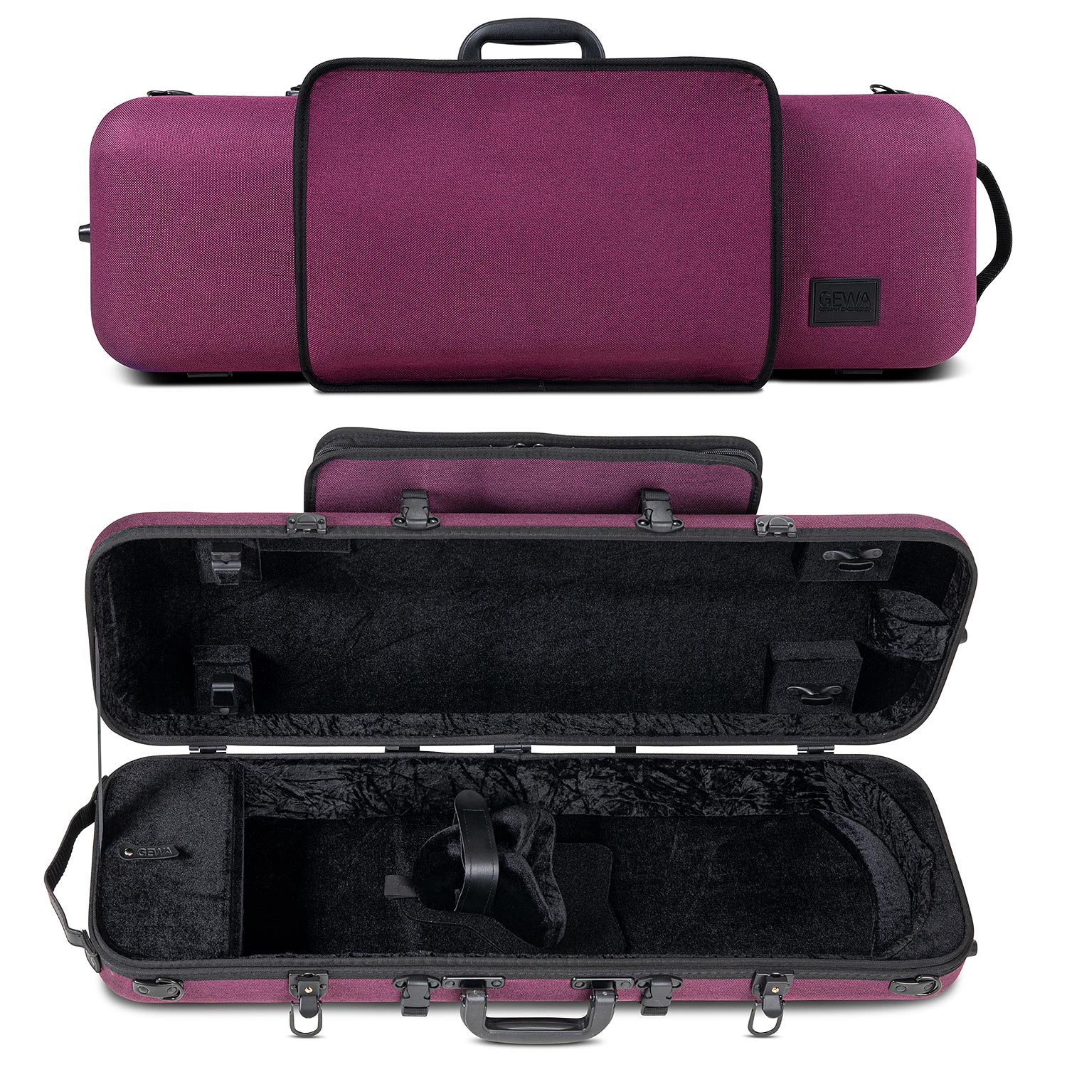 GEWA BioA Oblong 1/24/4 Violin Case, Purple Carriage House Violins