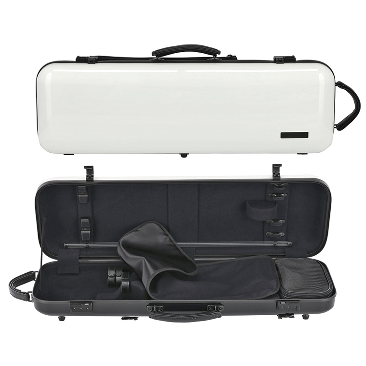 Gewa Air Anniversary Violin Oblong Case with subway handle, White/Black