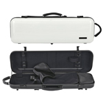 Gewa Air Anniversary Violin Oblong Case with subway handle, White/Black