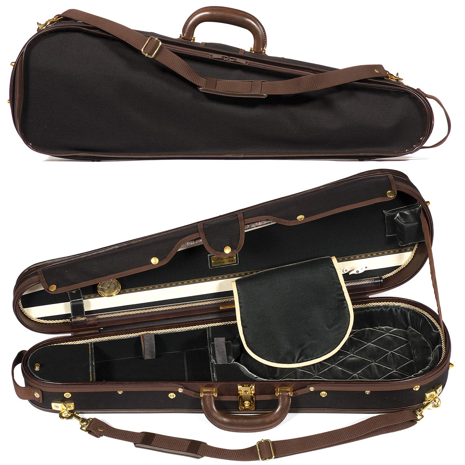 Musafia S3011 Luxury Dart Shaped Classic Violin Case with Black