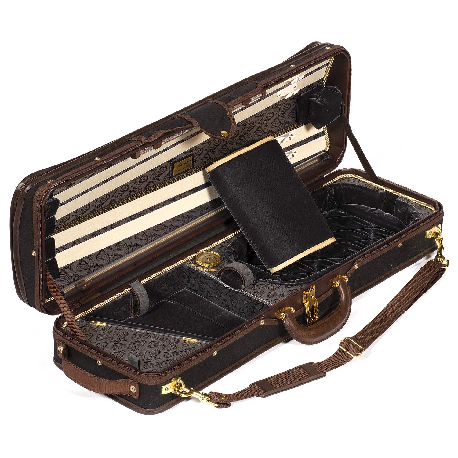 Musafia Luxury Ultralight Violin Case (Black/Grey) Carriage House Violins