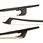 Glasser Standard Fiberglass German 1/4 Bass Bow, Black