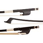 Glasser Premium Fiberglass French 3/4 Bass Bow, Black