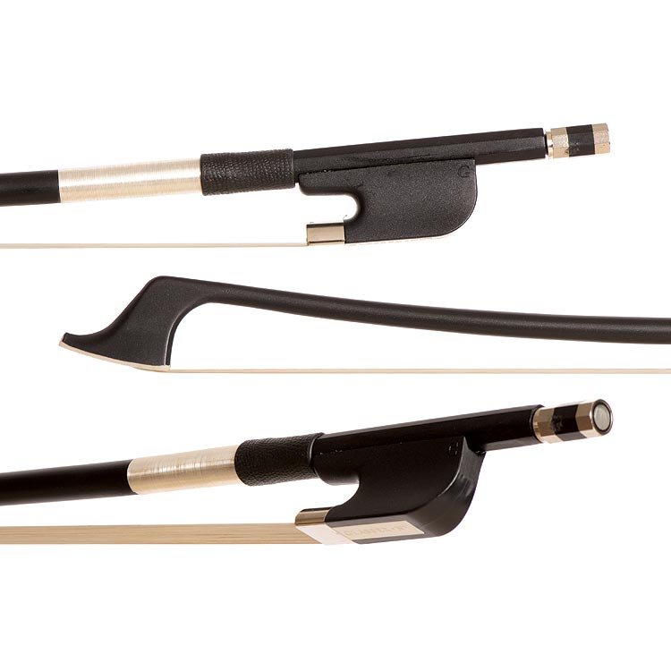 Glasser Premium Fiberglass French 1/2 Bass Bow, Black