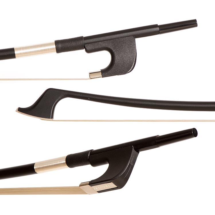 Glasser Premium Fiberglass German 1/4 Bass Bow, Black