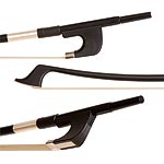 Glasser Premium Fiberglass German 1/8 Bass Bow, Black
