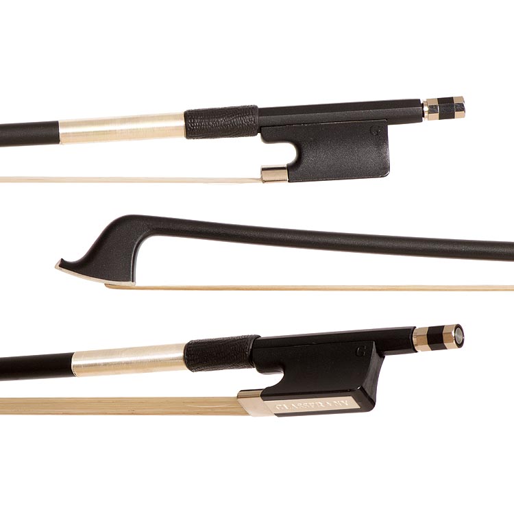 Glasser Premium Fiberglass 4/4 Cello Bow, Black