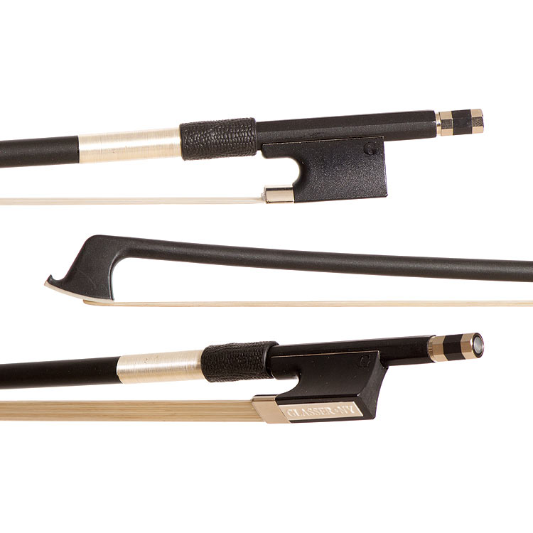 Glasser Premium Fiberglass 1/2 Violin Bow, Black