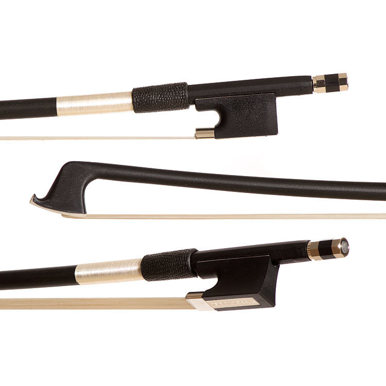 Glasser Premium Fiberglass 1/10 Violin Bow, Black